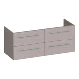 BRAUER Trust onderkast 120 excl. opbouwgrepen met 4 softclose lades en 2 sifon uitsparingen Timber Greige OK-TR120-4TE