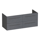 BRAUER Trust onderkast 120 excl. opbouwgrepen met 4 softclose lades en 2 sifon uitsparingen Timber Grey OK-TR120-4TG