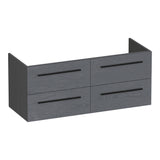 BRAUER Trust onderkast 120 excl. opbouwgrepen met 4 softclose lades en 2 sifon uitsparingen Timber Grey OK-TR120-4TG