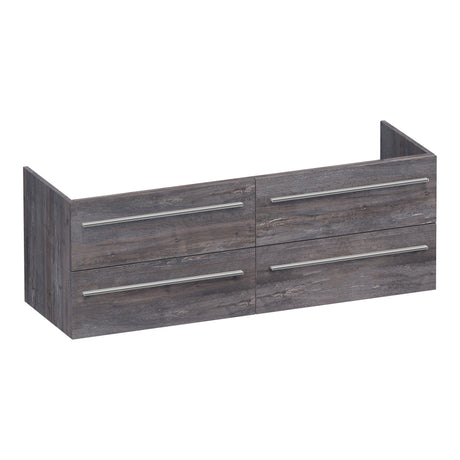 BRAUER Trust onderkast 140 excl. opbouwgrepen met 4 softclose lades en 2 sifon uitsparingen Driftwood OK-TR140DR