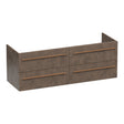 BRAUER Trust onderkast 140 excl. opbouwgrepen met 4 softclose lades en 2 sifon uitsparingen Erosion OK-TR140ER