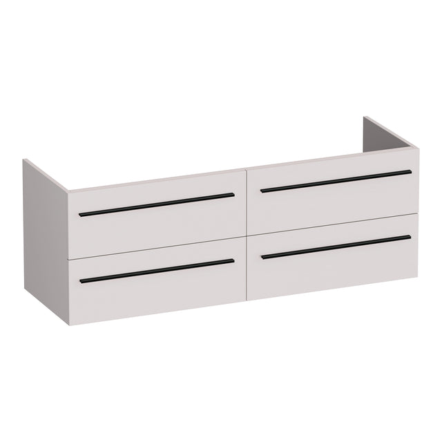 BRAUER Trust onderkast 140 excl. opbouwgrepen met 4 softclose lades en 2 sifon uitsparingen mat zand OK-TR140MS