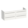 BRAUER Trust onderkast 140 excl. opbouwgrepen met 4 softclose lades en 2 sifon uitsparingen mat wit OK-TR140MW
