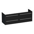 BRAUER Trust onderkast 140 excl. opbouwgrepen met 4 softclose lades en 2 sifon uitsparingen mat zwart OK-TR140MZ