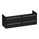 BRAUER Trust onderkast 140 excl. opbouwgrepen met 4 softclose lades en 2 sifon uitsparingen mat zwart OK-TR140MZ