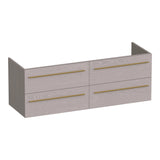 BRAUER Trust onderkast 140 excl. opbouwgrepen met 4 softclose lades en 2 sifon uitsparingen Timber Greige OK-TR140TE