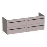 BRAUER Trust onderkast 140 excl. opbouwgrepen met 4 softclose lades en 2 sifon uitsparingen Timber Greige OK-TR140TE