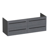BRAUER Trust onderkast 140 excl. opbouwgrepen met 4 softclose lades en 2 sifon uitsparingen Timber Grey OK-TR140TG