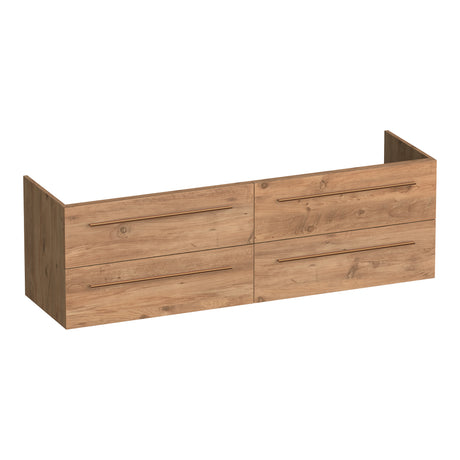 BRAUER Trust onderkast 160 excl. opbouwgrepen met 4 softclose lades en 2 sifon uitsparingen Chateau OK-TR160CH