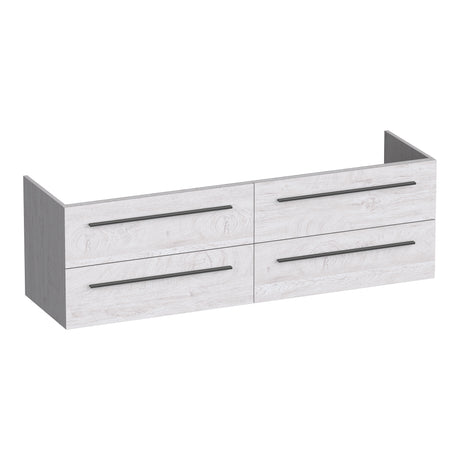 BRAUER Trust onderkast 160 excl. opbouwgrepen met 4 softclose lades en 2 sifon uitsparingen Forest Seashell OK-TR160FS