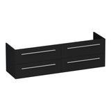 BRAUER Trust onderkast 160 excl. opbouwgrepen met 4 softclose lades en 2 sifon uitsparingen mat zwart OK-TR160MZ