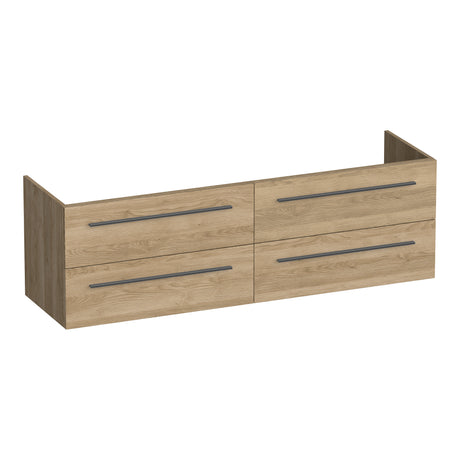 BRAUER Trust onderkast 160 excl. opbouwgrepen met 4 softclose lades en 2 sifon uitsparingen Sunlit OK-TR160SL