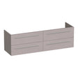 BRAUER Trust onderkast 160 excl. opbouwgrepen met 4 softclose lades en 2 sifon uitsparingen Timber Greige OK-TR160TE