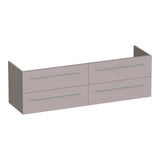 BRAUER Trust onderkast 160 excl. opbouwgrepen met 4 softclose lades en 2 sifon uitsparingen Timber Greige OK-TR160TE