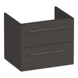 BRAUER Trust onderkast 60 excl. opbouwgrepen met 2 softclose lades en 1 sifon uitsparing Timber Anthracite OK-TR60TA