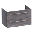 BRAUER Trust onderkast 80 excl. opbouwgrepen met 2 softclose lades en 1 sifon uitsparing Driftwood OK-TR80DR