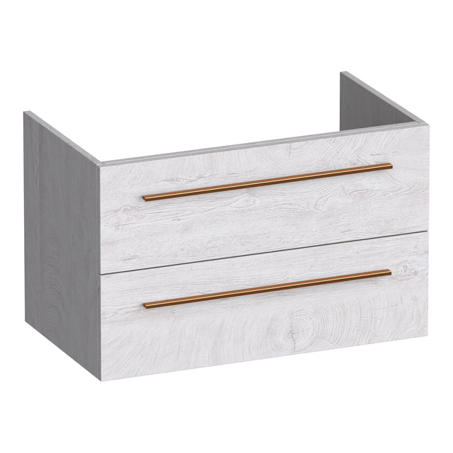 BRAUER Trust onderkast 80 excl. opbouwgrepen met 2 softclose lades en 1 sifon uitsparing Forest Seashell OK-TR80FS
