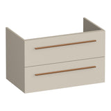 BRAUER Trust onderkast 80 excl. opbouwgrepen met 2 softclose lades en 1 sifon uitsparing mat beige OK-TR80MB