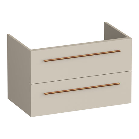 BRAUER Trust onderkast 80 excl. opbouwgrepen met 2 softclose lades en 1 sifon uitsparing mat beige OK-TR80MB