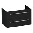 BRAUER Trust onderkast 80 excl. opbouwgrepen met 2 softclose lades en 1 sifon uitsparing mat zwart OK-TR80MZ