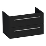 BRAUER Trust onderkast 80 excl. opbouwgrepen met 2 softclose lades en 1 sifon uitsparing mat zwart OK-TR80MZ