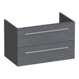 BRAUER Trust onderkast 80 excl. opbouwgrepen met 2 softclose lades en 1 sifon uitsparing Timber Grey OK-TR80TG