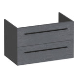 BRAUER Trust onderkast 80 excl. opbouwgrepen met 2 softclose lades en 1 sifon uitsparing Timber Grey OK-TR80TG