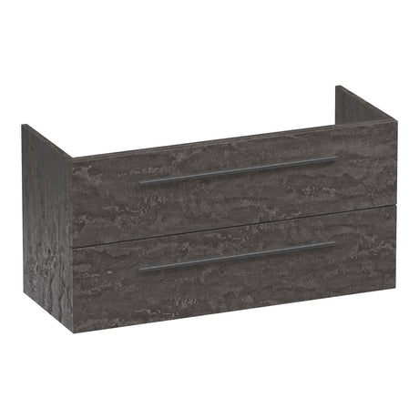 BRAUER Trust onderkast ondiep 100 excl. opbouwgrepen met 2 softclose lades en 1 sifon uitsparing Damascus OK-TRO100DA