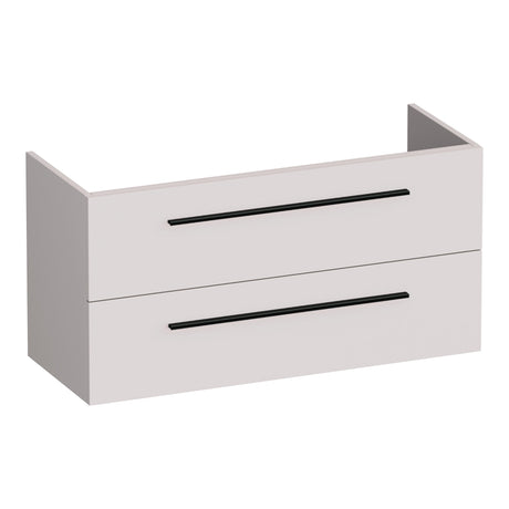 BRAUER Trust onderkast ondiep 100 excl. opbouwgrepen met 2 softclose lades en 1 sifon uitsparing mat zand OK-TRO100MS