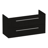 BRAUER Trust onderkast ondiep 100 excl. opbouwgrepen met 2 softclose lades en 1 sifon uitsparing Timber Black OK-TRO100TB