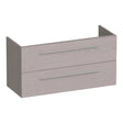 BRAUER Trust onderkast ondiep 100 excl. opbouwgrepen met 2 softclose lades en 1 sifon uitsparing Timber Greige OK-TRO100TE
