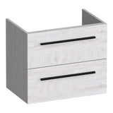 BRAUER Trust onderkast ondiep 60 excl. opbouwgrepen met 2 softclose lades en 1 sifon uitsparing Forest Seashell OK-TRO60FS