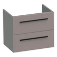 BRAUER Trust onderkast ondiep 60 excl. opbouwgrepen met 2 softclose lades en 1 sifon uitsparing mat taupe OK-TRO60MT