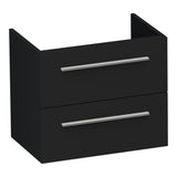 BRAUER Trust onderkast ondiep 60 excl. opbouwgrepen met 2 softclose lades en 1 sifon uitsparing mat zwart OK-TRO60MZ