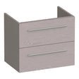 BRAUER Trust onderkast ondiep 60 excl. opbouwgrepen met 2 softclose lades en 1 sifon uitsparing Timber Greige OK-TRO60TE