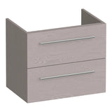 BRAUER Trust onderkast ondiep 60 excl. opbouwgrepen met 2 softclose lades en 1 sifon uitsparing Timber Greige OK-TRO60TE
