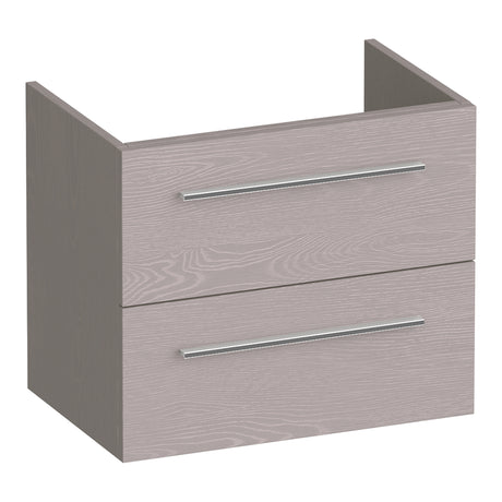 BRAUER Trust onderkast ondiep 60 excl. opbouwgrepen met 2 softclose lades en 1 sifon uitsparing Timber Greige OK-TRO60TE