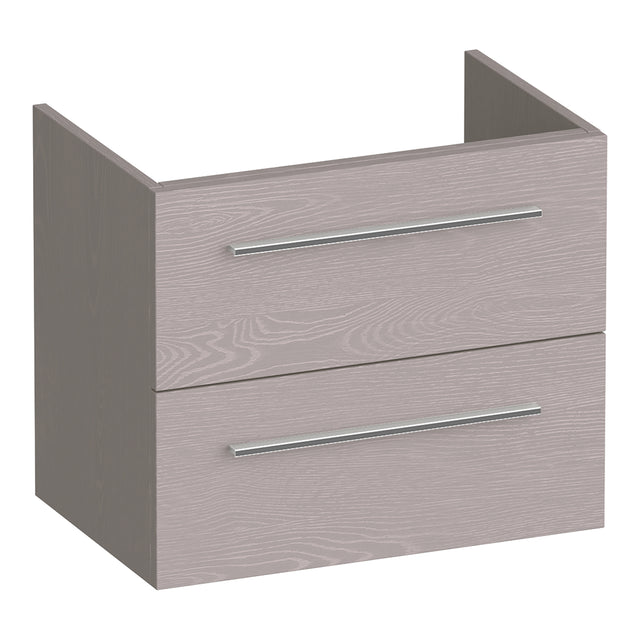 BRAUER Trust onderkast ondiep 60 excl. opbouwgrepen met 2 softclose lades en 1 sifon uitsparing Timber Greige OK-TRO60TE