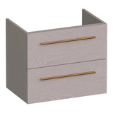 BRAUER Trust onderkast ondiep 60 excl. opbouwgrepen met 2 softclose lades en 1 sifon uitsparing Timber Greige OK-TRO60TE