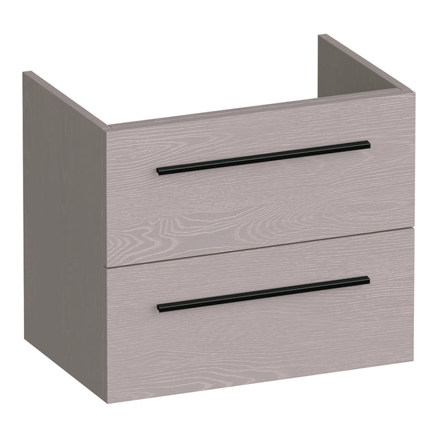 BRAUER Trust onderkast ondiep 60 excl. opbouwgrepen met 2 softclose lades en 1 sifon uitsparing Timber Greige OK-TRO60TE