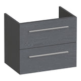 BRAUER Trust onderkast ondiep 60 excl. opbouwgrepen met 2 softclose lades en 1 sifon uitsparing Timber Grey OK-TRO60TG