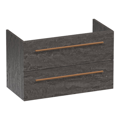 BRAUER Trust onderkast ondiep 80 excl. opbouwgrepen met 2 softclose lades en 1 sifon uitsparing Damascus OK-TRO80DA