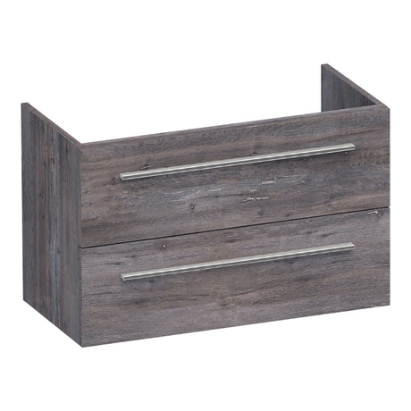 BRAUER Trust onderkast ondiep 80 excl. opbouwgrepen met 2 softclose lades en 1 sifon uitsparing Driftwood OK-TRO80DR