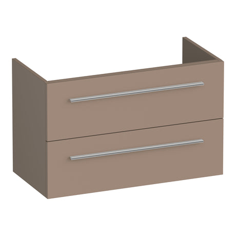 BRAUER Trust onderkast ondiep 80 excl. opbouwgrepen met 2 softclose lades en 1 sifon uitsparing mat mokka OK-TRO80MM