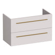 BRAUER Trust onderkast ondiep 80 excl. opbouwgrepen met 2 softclose lades en 1 sifon uitsparing mat zand OK-TRO80MS