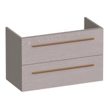 BRAUER Trust onderkast ondiep 80 excl. opbouwgrepen met 2 softclose lades en 1 sifon uitsparing Timber Greige OK-TRO80TE