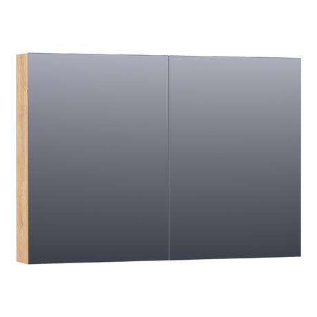 BRAUER Impress spiegelkast 100 zonder verlichting met 2 dubbelzijdige spiegeldeuren Forest Tan SK-IM100FT