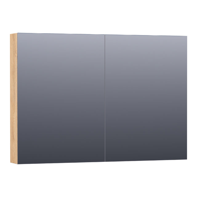 BRAUER Impress spiegelkast 100 zonder verlichting met 2 dubbelzijdige spiegeldeuren Forest Tan SK-IM100FT