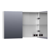 BRAUER Impress spiegelkast 100 zonder verlichting met 2 dubbelzijdige spiegeldeuren hoogglans wit SK-IM100HW