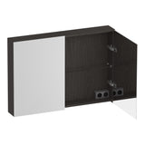 BRAUER Impress spiegelkast 100 zonder verlichting met 2 dubbelzijdige spiegeldeuren Timber Anthracite SK-IM100TA